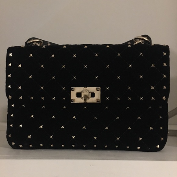 Rockstud Valentino black chain spike bag $2800 - Picture 7 of 8